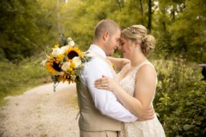 Rustic wedding barn near Ann Arbor Michigan surrounded by beautiful countryside landscapes