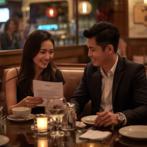 Couple planning their wedding guest list for their Ann Arbor wedding venue