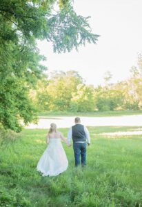 Outdoor ceremony location at Irish Hills Wedding Barn near Ann Arbor